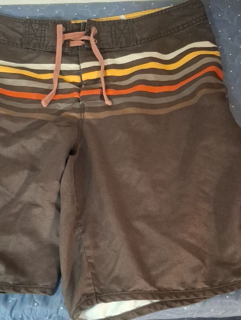 Old Navy Men's Brown Stripe Boardshorts size XL